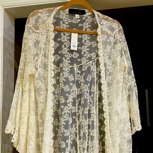 Francesca’s Lacy cardigan.